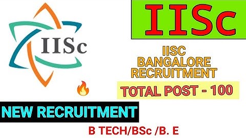IISC BANGLORE TECHNICAL ASSISTANT RECRUITMENT IS OUT | BTECH/BE/BSc|  total 200 @Railwaysengar