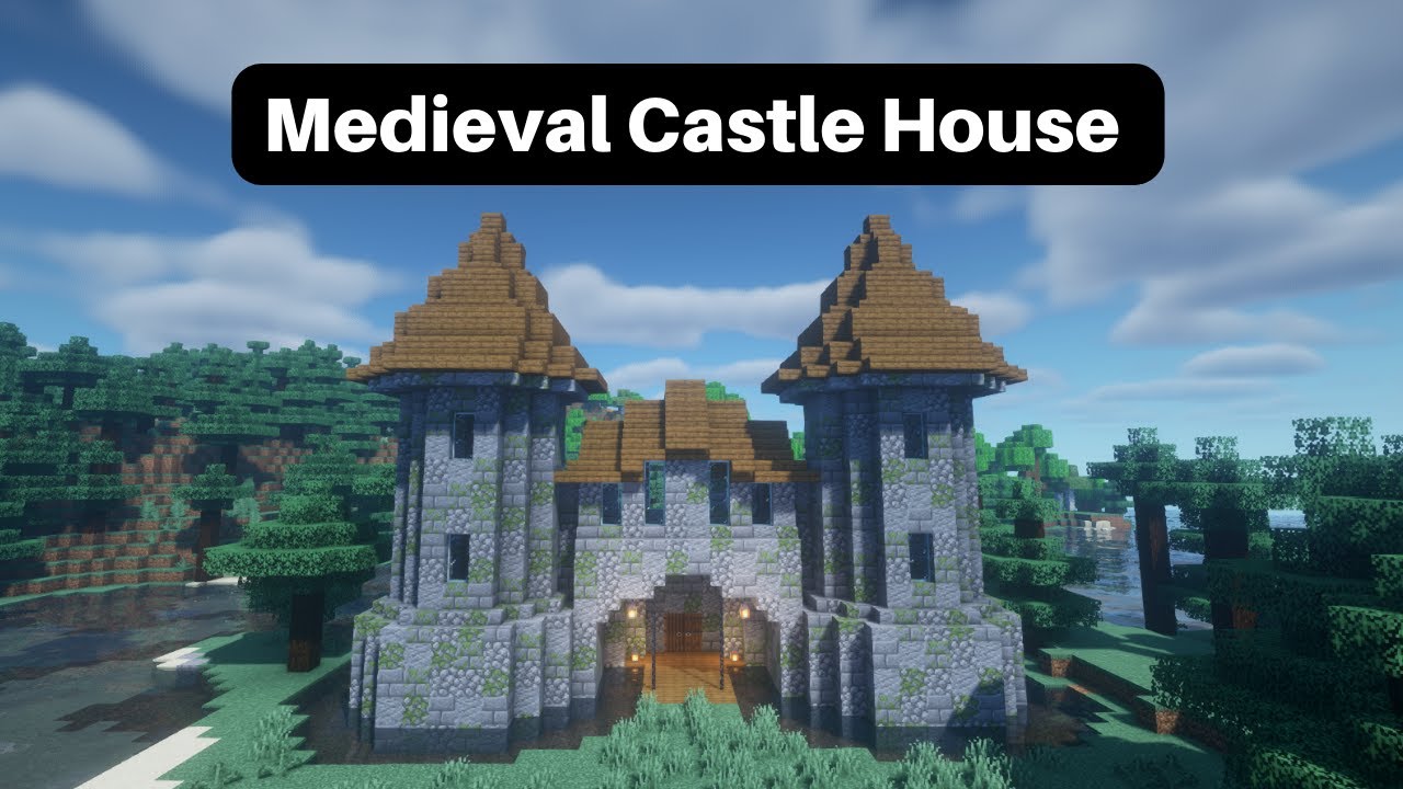 Medieval castle house for minecraft