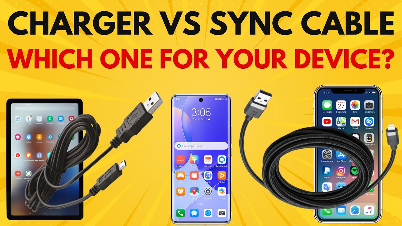 Understanding phone USB cables types, charger vs data transfer cable 