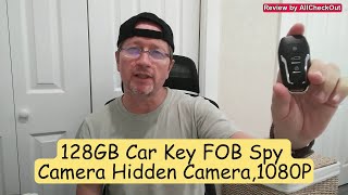 Covert Surveillance: 128GB Car Key FOB Spy Camera With Motion Detection VHLTTYV 1080P,  Full Review