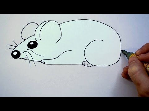 how to draw a rat from 2 number, rat drawing, drawing a mouse, drawing  tutorial - YouTube