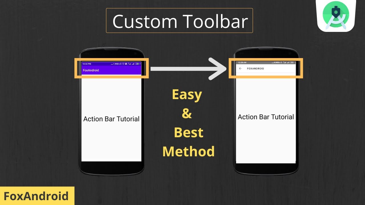 How to add custom toolbar(ActionBar) - Android Studio Tutorial - YouTube