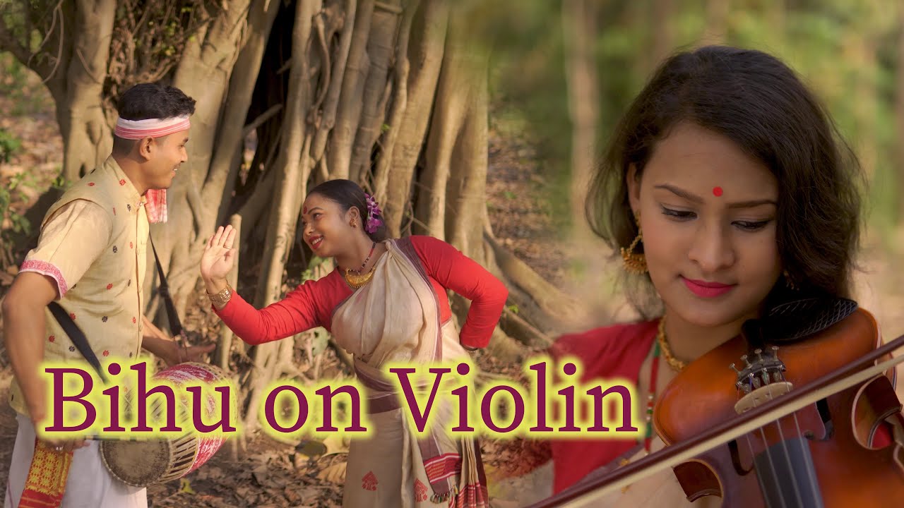   Bihu on Violin  Instrumental Mashup Video  4K