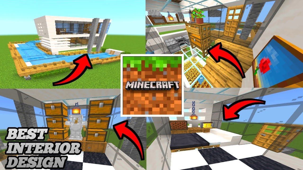 Minecraft PE: How To Make Best Interior Design | Easy Best Interior ...