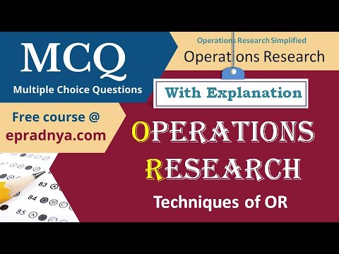 operations research is a mcq