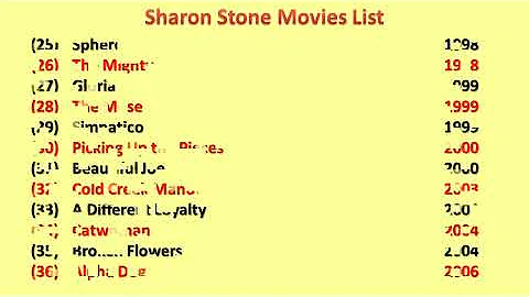 Sharon Stone Movies List