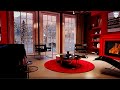 Cozy(Luxury Ambience Room)- Piano and Fireplace Sounds- Great Background ASMR