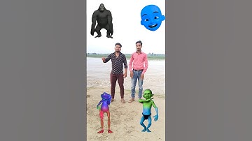 Upin Ipin Head to dancing frog,, joker,, gorilla & red dame tu cosita - magic vfx #trending #shorts😀