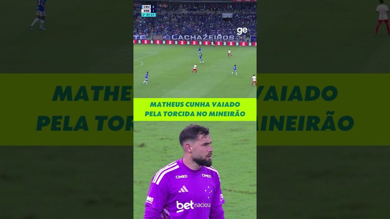 TORCIDA DO CRUZEIRO VAIA MATHEUS CUNHA APÓS GOL DO BRAGANTINO