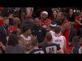 Lakers and Rockets get into it after Game 4 and LeBron separates them all 😂