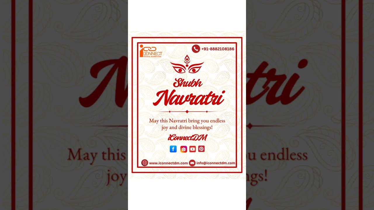 Happy Navratri 2025 | Grow Your Business with iConnect Digital Marketing | 