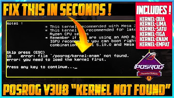 [FIX] POSROG V3U8 "Kernel Not Found" Fixed in Seconds | Error : Load Kernel First | Phoenix OS ROG |