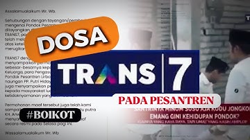 Berani...⁉️ Trans7 sindir etika pesantren