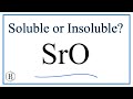 Strontium Oxide and Water Interaction