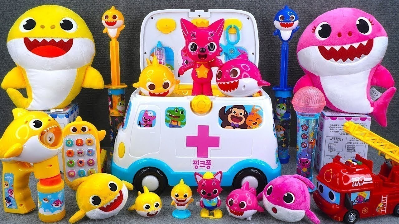 27 Minutes Satisfying Unboxing Pinkfong & Baby Shark Ambulance Playset Collection ASMR