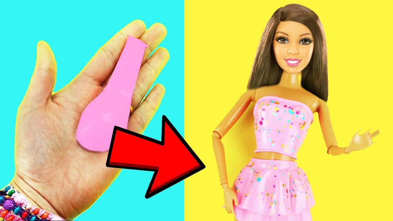 Barbie Doll Hacks Make Dresses With Balloons