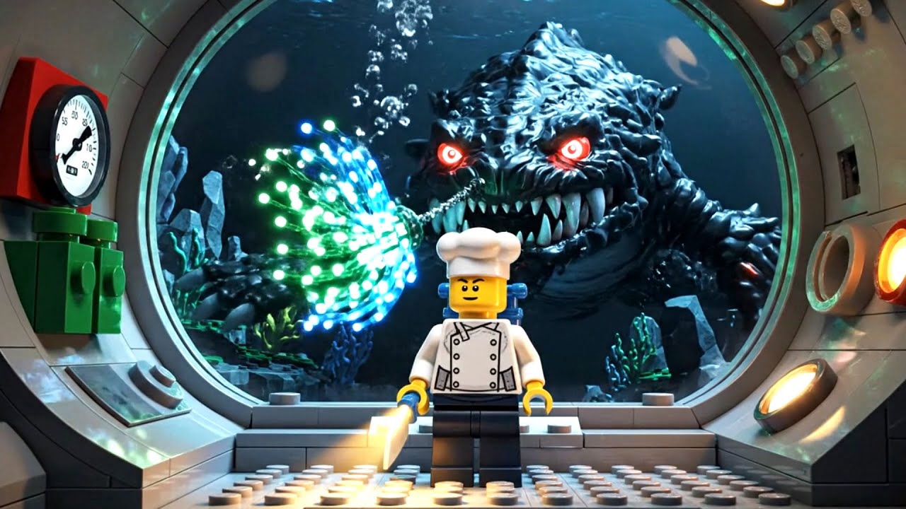 LEGO Hunting the VOID ANGLER LEVIATHAN 🐟🌌 Deep Sea Monster LEGO Animation