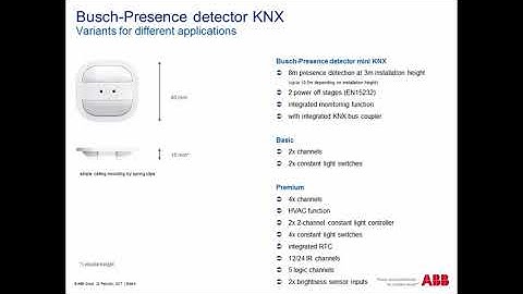 2017-02 Webinar about ABB Building Automation - Busch-Presence detector KNX
