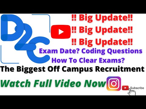 Off Campus Drive / D2c Coding Questions / Big Update / Interview Questions / #job #B.tech #career