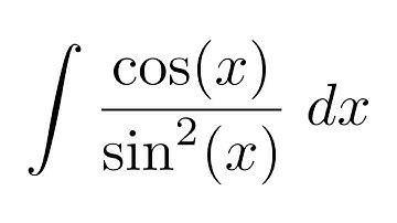Integral of cos(x)/sin^2(x)