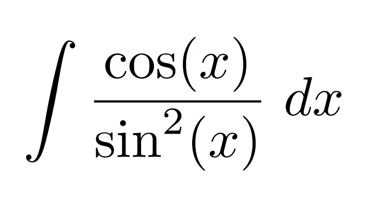 Integral of cos(x)/sin^2(x)