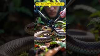 Micro-Camera POV on a Small Snake (Scientific Research Footage) #pov #shorts #viral