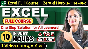 MS Excel Full Course | From Beginner to Expert in One Video | Computer Tech Academy