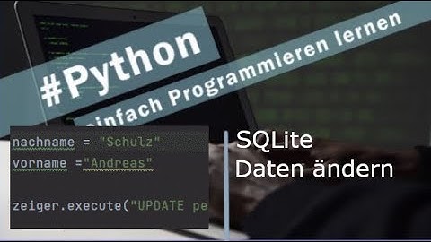 Python | SQLite - Daten ändern |