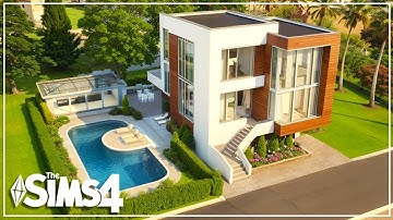 BASE GAME MODERN HOUSE | NO CC | Sims 4 Speed Build