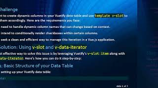 How to Dynamically Iterate with v-slot in Vuetify's Data Table