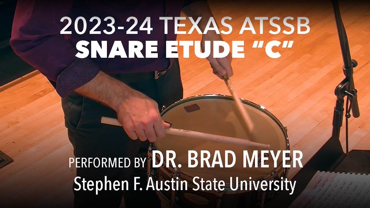 Texas ATSSB 2023 All State Snare Etude Year C YouTube