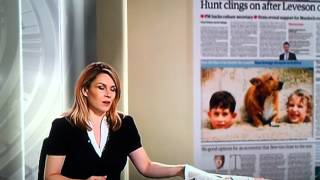 ITN News Reader gets Hunt's name wrong 01/06/2012