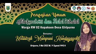 TAUSIYAH USTADZAH MUMPUNI (Part 1) HALAL BI HALAL PEMUDA RW.2 DUKUH KEPAKSEN,GIRIPURNO, 2022