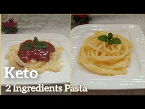 Keto Recipe - 2 Ingredients Keto Pasta  BEST Low Carb Cheesy Pasta  How To Make Keto Pasta