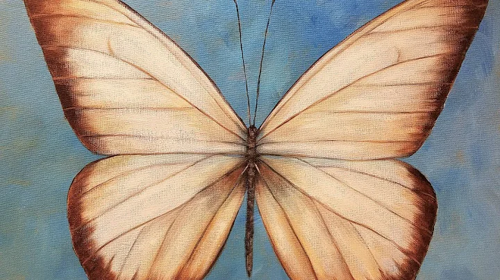 Black and White Butterfly Acrylic Painting Tutoria...