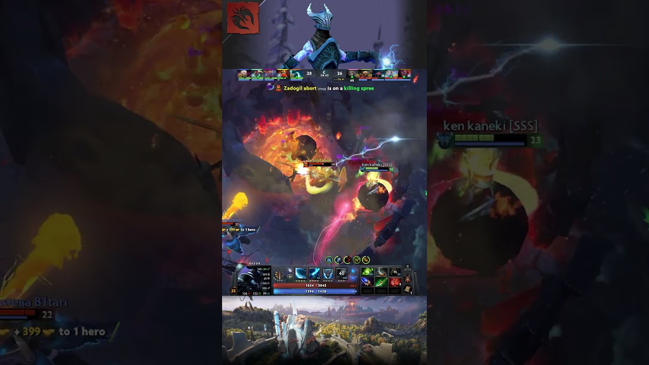 Dota 2 - Razor Rampage 5 kills .. !!🔥🔥