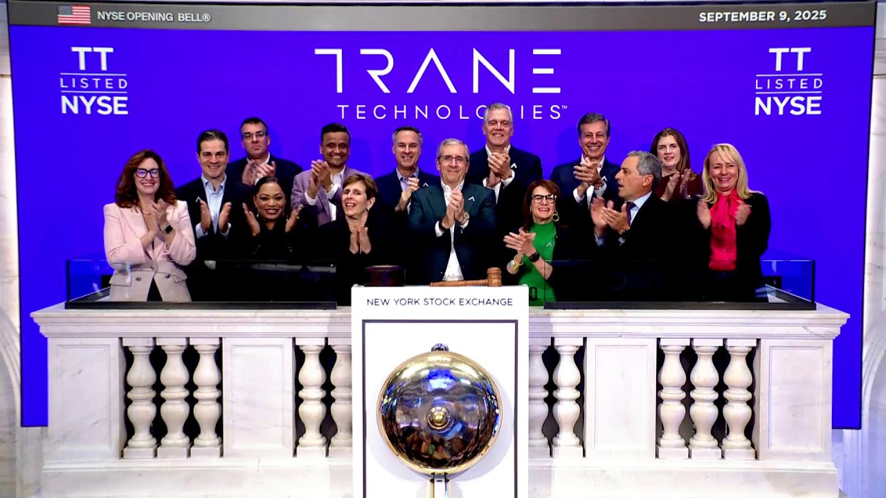 The NYSE welcomes Trane Technologies to ring in a more sustainable future! (NYSE:TT)
