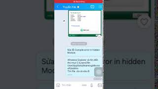 Sửa lỗi Compile error in hidden Module