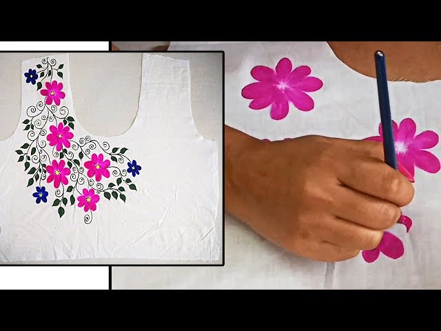 Beautiful Hand painted Kurta. | Painted clothes, Clothes embroidery diy,  Hand painted clothing
