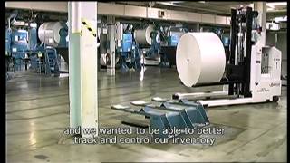 AGV (Automated Guided Vehicle) system for paper reel transport at Minneapolis Star Tribune