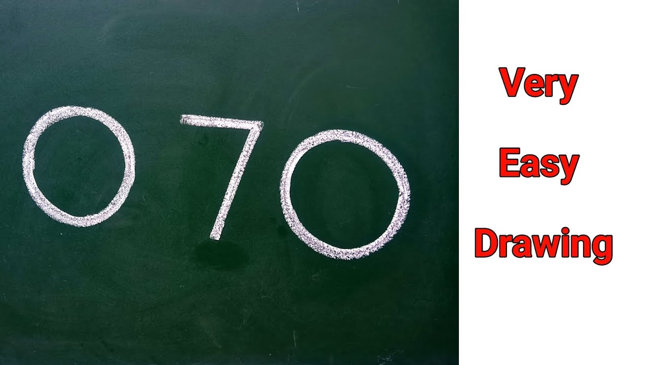 070 नंबर से साइकिल का चित्र कैसे बनाए || How to draw very easy cycle ...