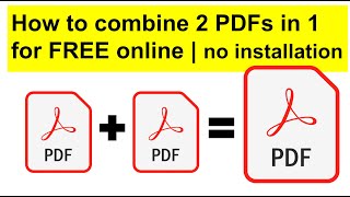 How to combine 2 pdfs into 1 in seconds | Free | online