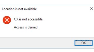 c:\ is not accessible  access is denied error in windows 10 [tutorial]