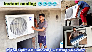 how to install BLUE STAR  2 ton split ac - split AC ki fitting kese krte hai - ac and electrical edu