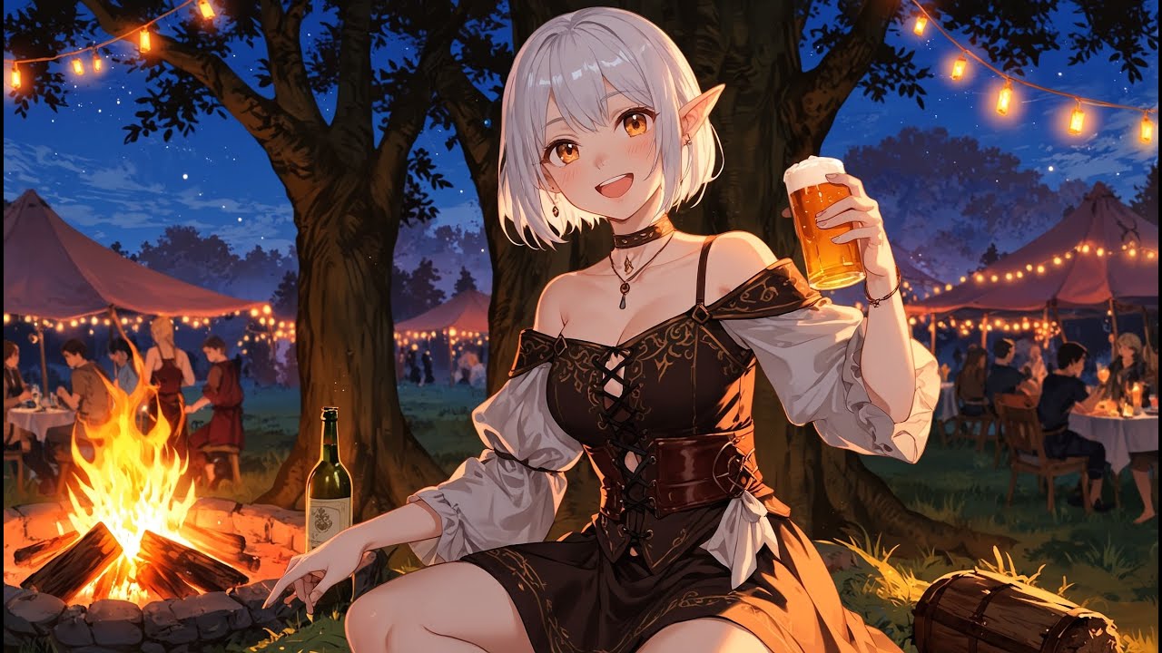 🍻Elven Ale Nights: Firelight, Friends & Ancient Songs✨ | Medieval Tavern Vibes | Flute | Lute🎶