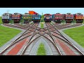 8 Indian Rail Gadi Superfast Express Trains Crossing || Dangerous Railroad Tracks | train Sim