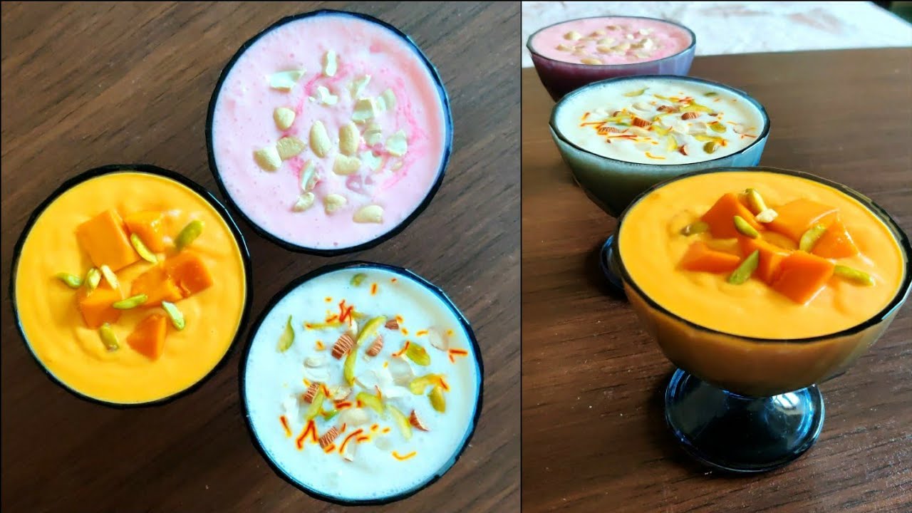 Refreshing Summer Drinks | Punjabi Lassi Mango Lassi Rose Lassi Recipe at Home | लस्सी बनाने की विधि