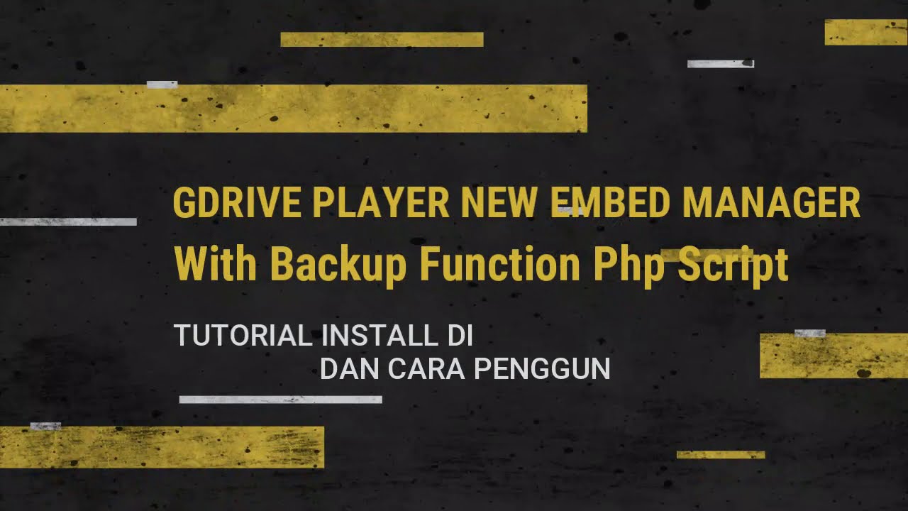 GDrive Player - New Embed Manager With Backup Function Php Script - YouTube