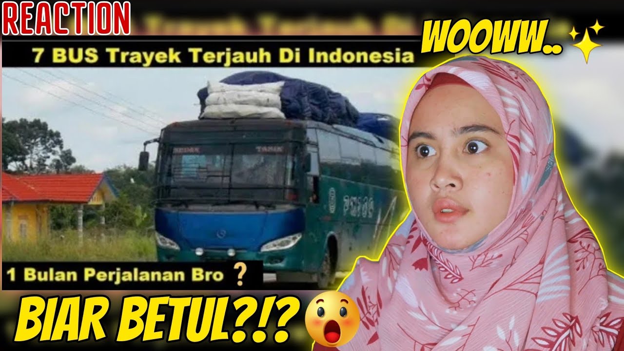 BIAR BETUL‼️INI DIA 7 BUS TRAYEK TERJAUH DI INDONESIA | MALAYSIAN🇲🇾REACTION