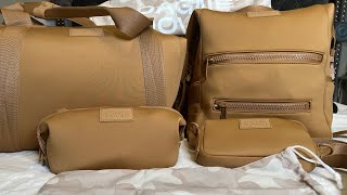 Dagne Dover CAMEL UNBOXING | Details of Indi Diaper Backpack, Mara Phone Sling, Hunter Toiletry Bag